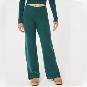 Gilly Hicks Teal Wide Leg Knit Sweater Pants